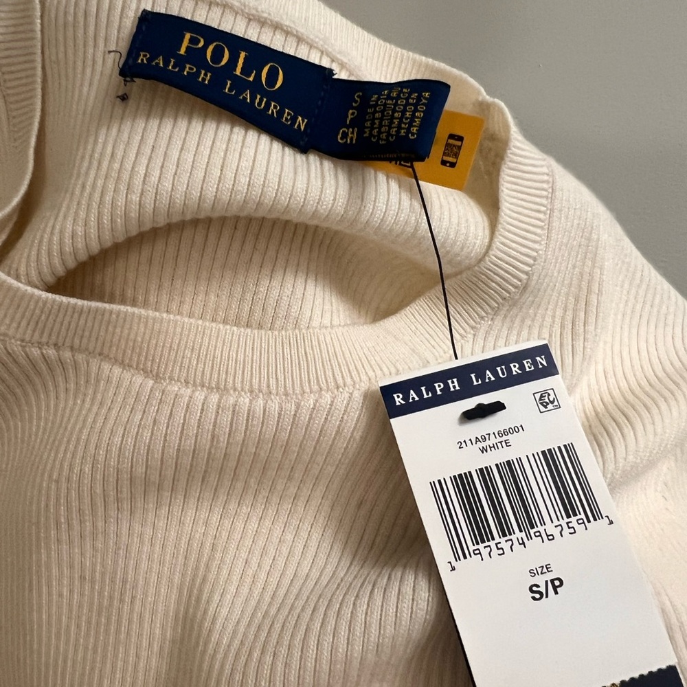 Ralph Lauren Cream sweater pleated long sleeve dress. - Picture 8 of 11